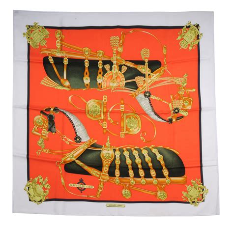 hermes harnais de cour scarf|HERMES Silk Harnais De Cour Scarf 90 .